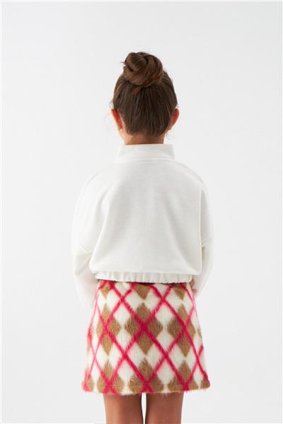 Tyess Kız Çocuk Ekru Sweatshirt