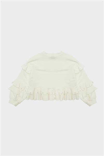 Tyess Kız Çocuk Ekru Sweatshirt