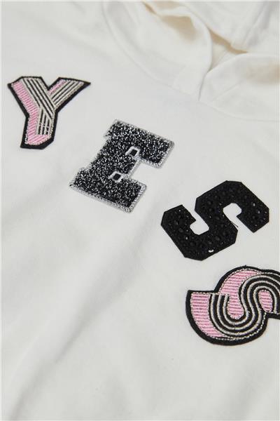 Tyess Kız Çocuk Ekru Sweatshirt