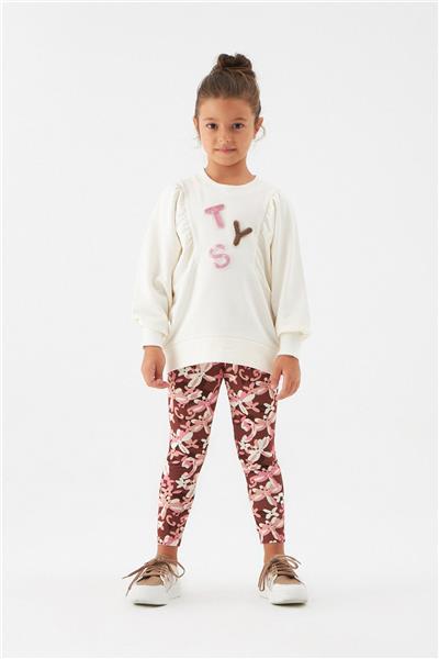 Tyess Kız Çocuk Ekru Sweatshirt