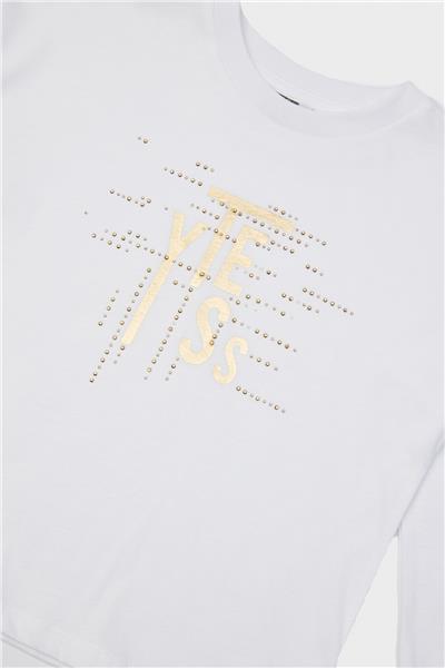 Tyess Kız Çocuk Ekru T-Shirt