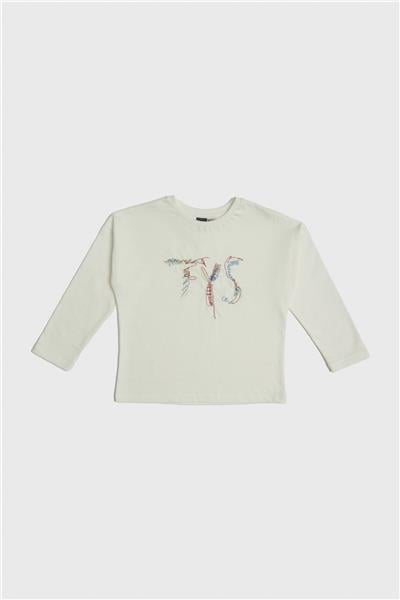 Tyess Kız Çocuk Ekru T-Shirt