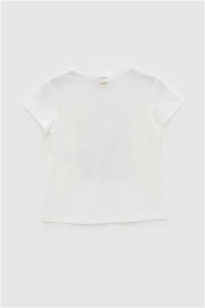 Tyess Kız Çocuk Ekru T-Shirt