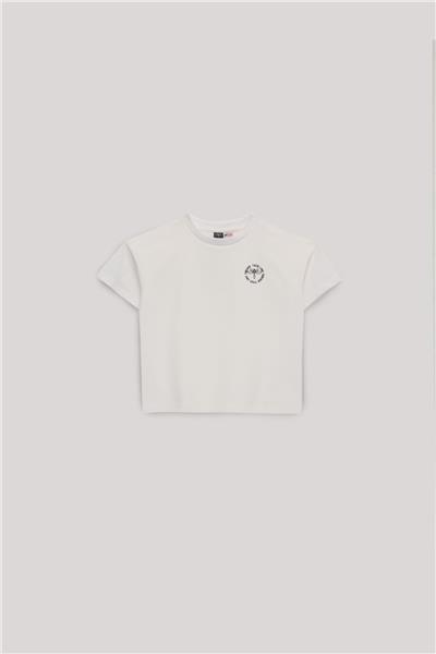Tyess Kız Çocuk Ekru Tshirt