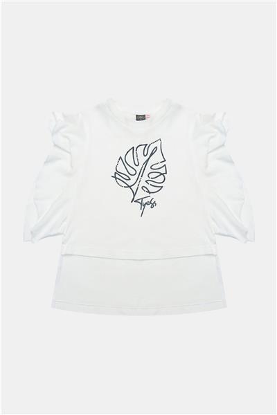 Tyess Kız Çocuk Ekru Tshirt