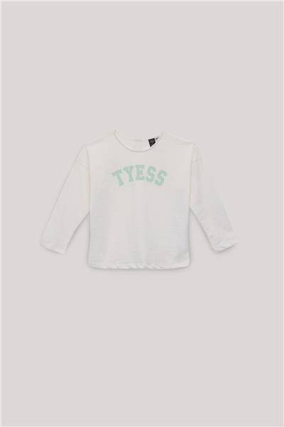 Tyess Kız Çocuk Ekru Tshirt