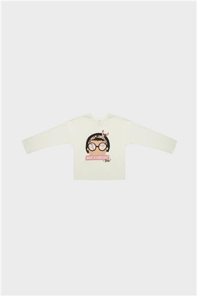 Tyess Kız Çocuk Ekru Tshirt
