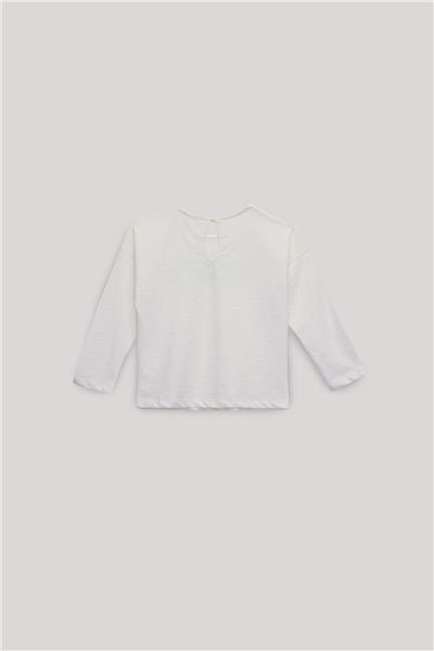 Tyess Kız Çocuk Ekru Tshirt