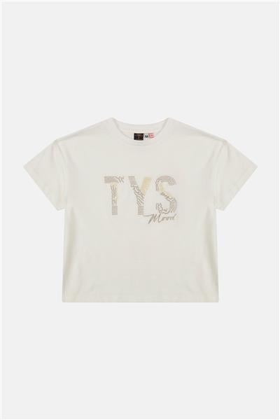 Tyess Kız Çocuk Ekru Tshirt