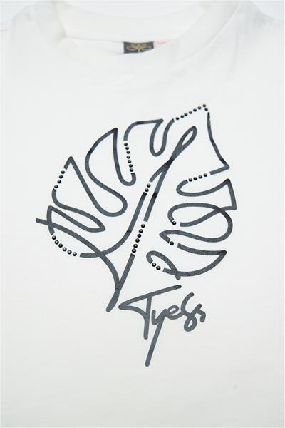 Tyess Kız Çocuk Ekru Tshirt