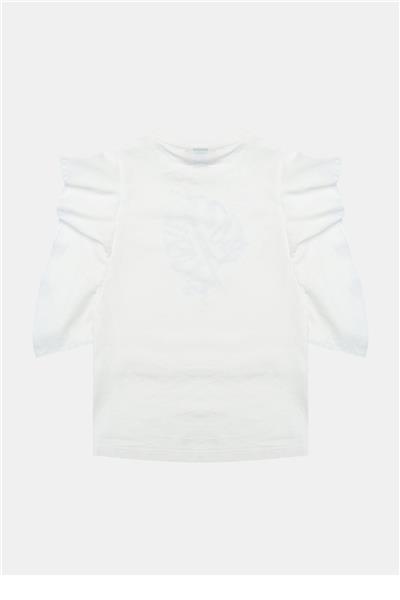 Tyess Kız Çocuk Ekru Tshirt