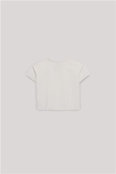 Tyess Kız Çocuk Ekru Tshirt