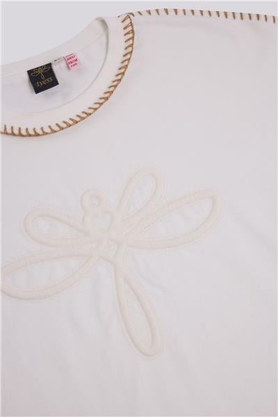 Tyess Kız Çocuk Ekru TshirtTyess Kız Çocuk Ekru Tshirt
