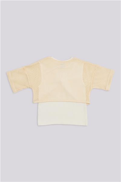 Tyess Kız Çocuk Ekru TshirtTyess Kız Çocuk Ekru Tshirt