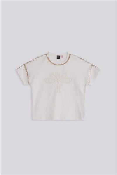 Tyess Kız Çocuk Ekru TshirtTyess Kız Çocuk Ekru Tshirt