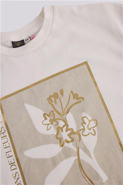 Tyess Kız Çocuk Ekru TshirtTyess Kız Çocuk Ekru Tshirt