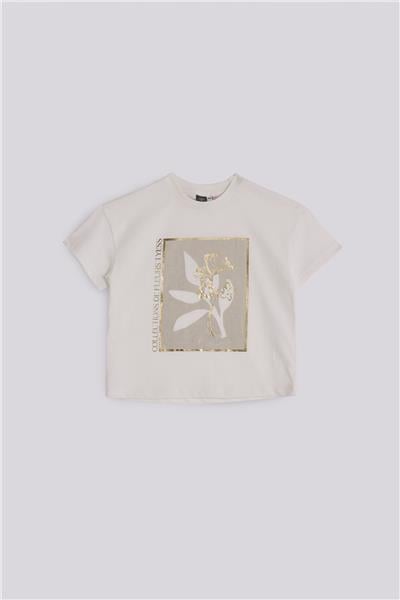 Tyess Kız Çocuk Ekru TshirtTyess Kız Çocuk Ekru Tshirt