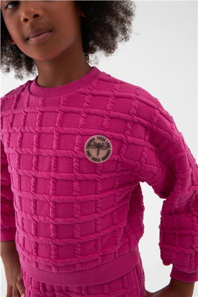 Tyess Kız Çocuk Fuşya Sweatshirt