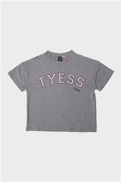 Tyess Kız Çocuk Gri T-Shirt