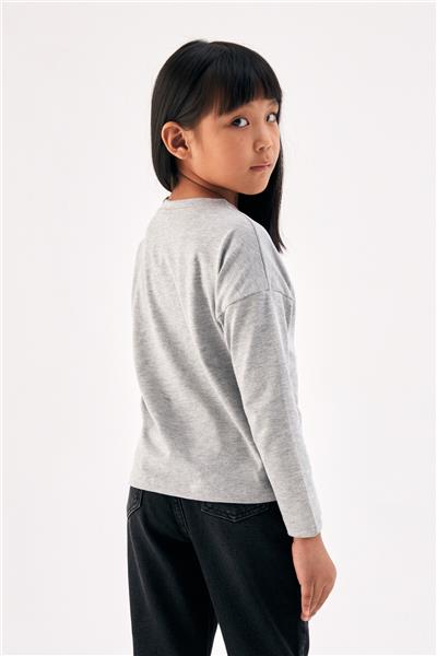 Tyess Kız Çocuk Gri T-Shirt