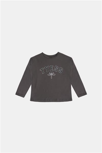 Tyess Kız Çocuk Gri T-Shirt