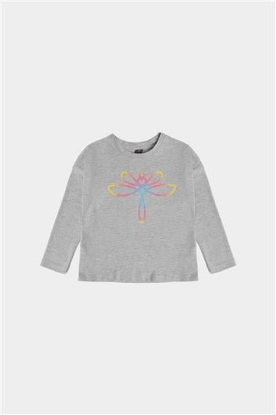 Tyess Kız Çocuk Gri T-Shirt