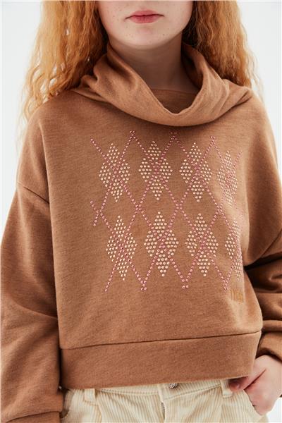 Tyess Kız Çocuk Kamel Sweatshirt