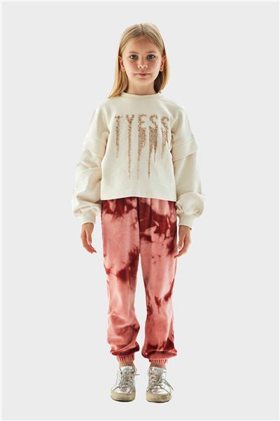 Tyess Kız Çocuk Krem Sweatshirt