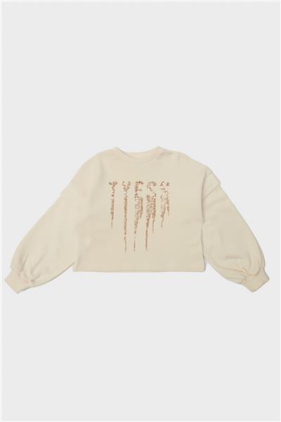 Tyess Kız Çocuk Krem Sweatshirt