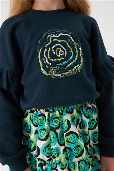 Tyess Kız Çocuk Lacivert Sweatshirt