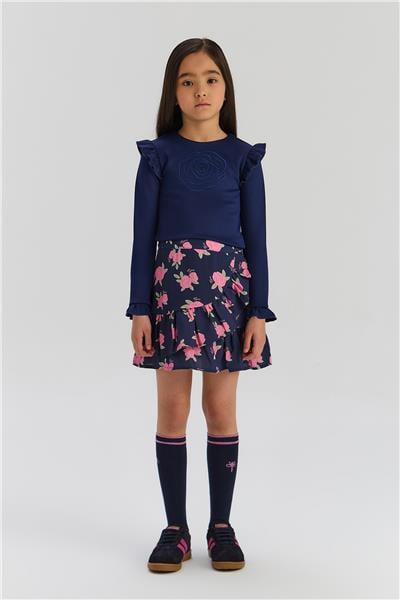 Tyess Kız Çocuk Lacivert TshirtTyess Kız Çocuk Lacivert Tshirt