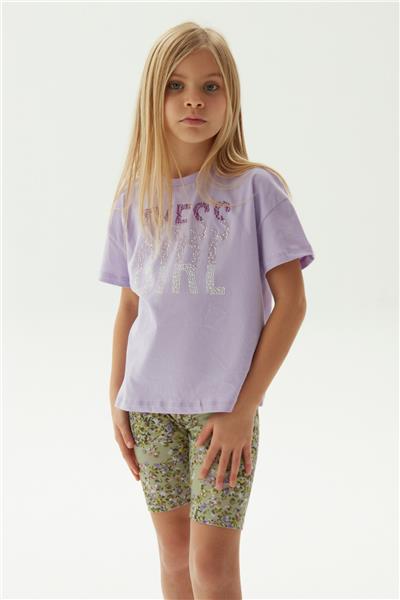Tyess Kız Çocuk Lila T-Shirt