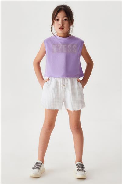 Tyess Kız Çocuk Lila T-Shirt