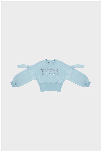 Tyess Kız Çocuk Mavi Sweatshirt