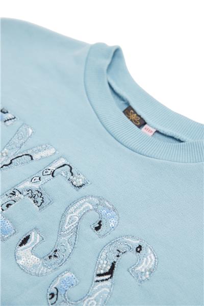 Tyess Kız Çocuk Mavi Sweatshirt