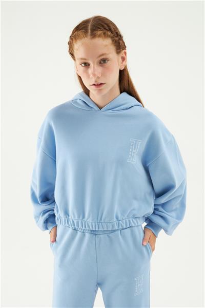Tyess Kız Çocuk Mavi Sweatshirt