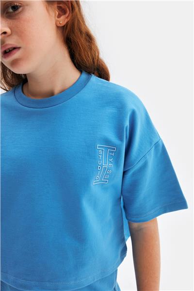 Tyess Kız Çocuk Mavi Tshirt