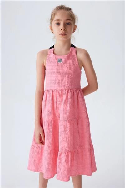 Tyess Kız Çocuk Pembe Elbise
