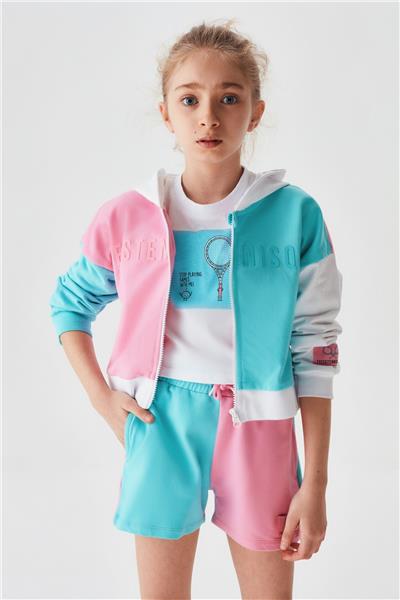 Tyess Kız Çocuk Pembe Eşofman Üstü