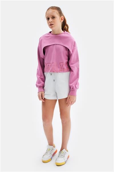 Tyess Kız Çocuk Pembe Sweatshirt