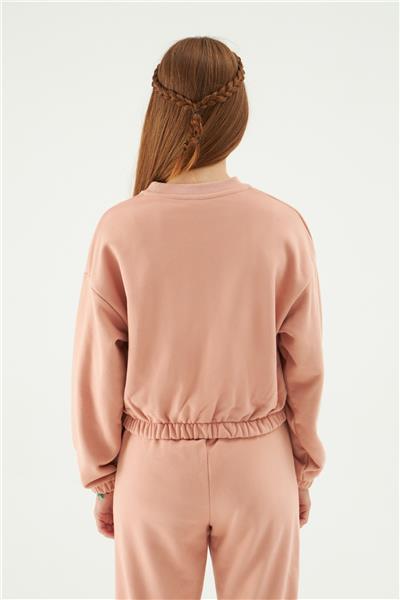 Tyess Kız Çocuk Pudra Sweatshirt