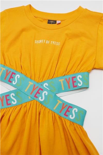 Tyess Kız Çocuk Sarı Elbise