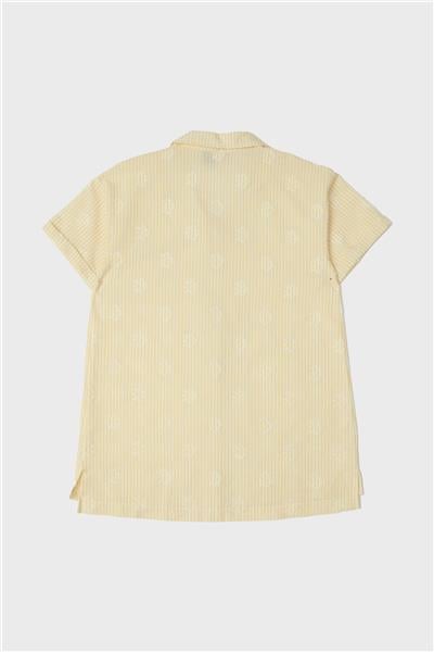Tyess Kız Çocuk Sarı Pijama Elbise