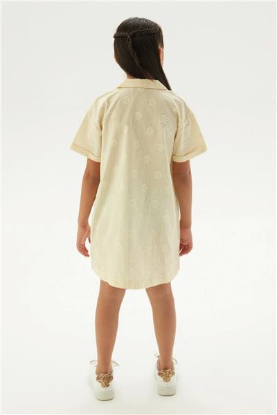 Tyess Kız Çocuk Sarı Pijama Elbise