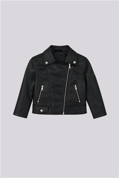 Tyess Girl Black Leather JacketTyess Girl Black Leather Jacket