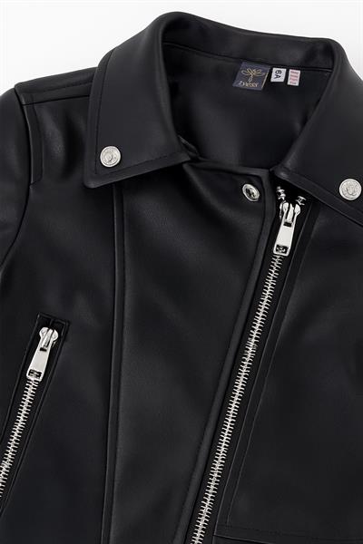 Tyess Girl Black Leather JacketTyess Girl Black Leather Jacket