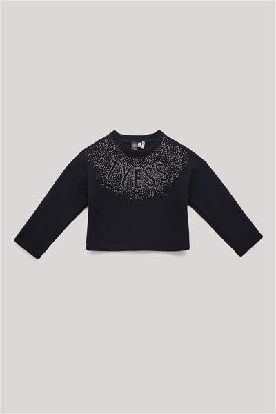 Tyess Kız Çocuk Siyah Sweatshirt