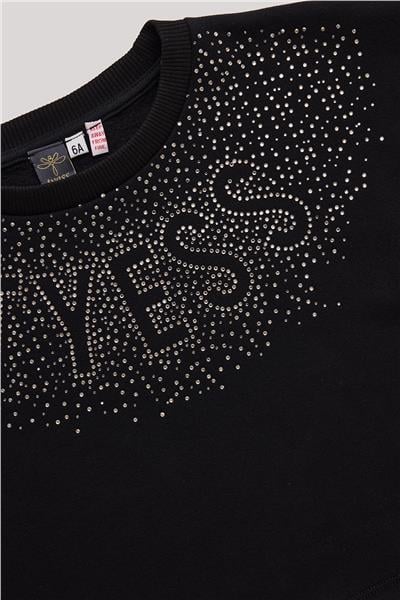 Tyess Kız Çocuk Siyah Sweatshirt