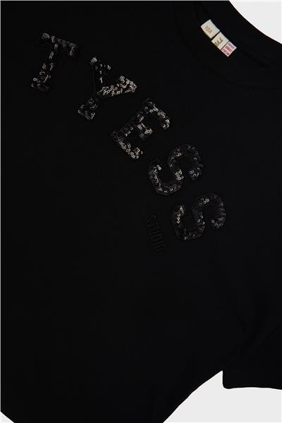 Tyess Kız Çocuk Siyah T-Shirt