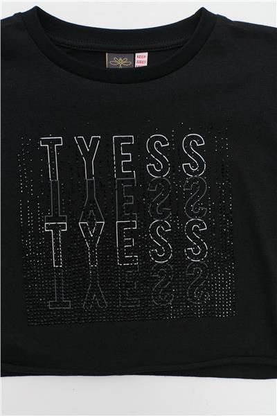 Tyess Kız Çocuk Siyah T-Shirt